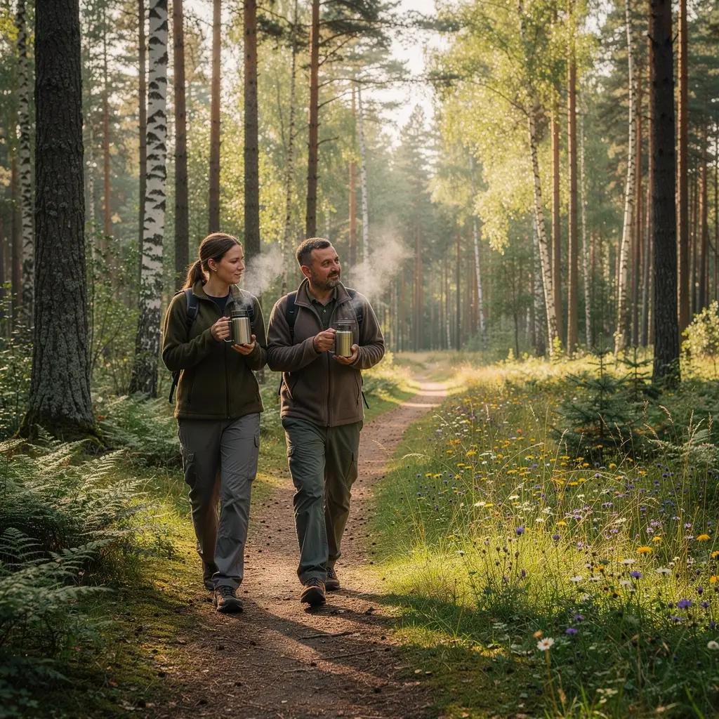Arbatos puodelis su garuojančia česnako žolelių arbata, šalia citrusinių vaisių griežinėlių.